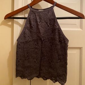 Cropped halter tank top